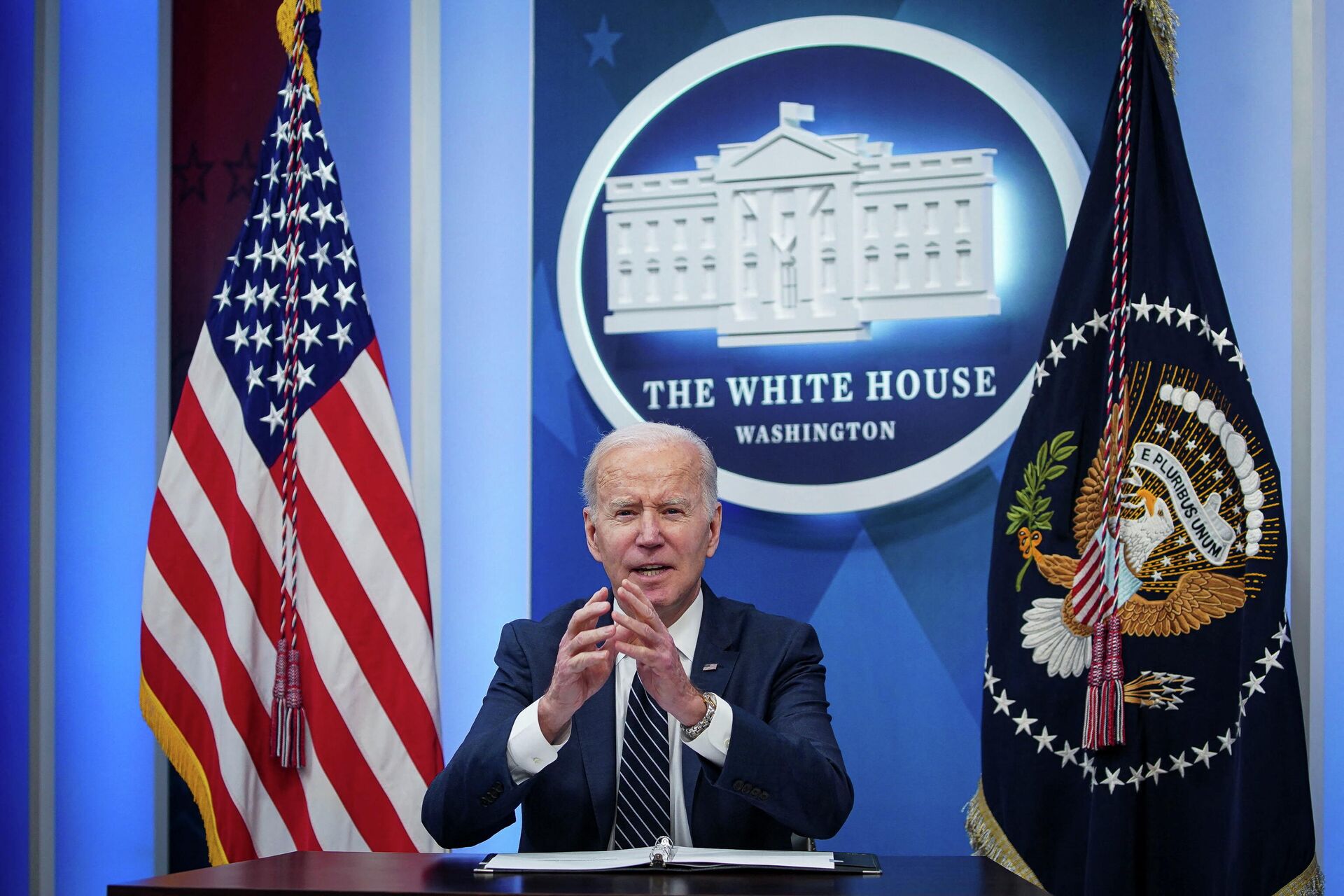 Presidente dos EUA, Joe Biden, durante evento na Casa Branca, Washington, 18 de março de 2022 - Sputnik Brasil, 1920, 21.03.2022