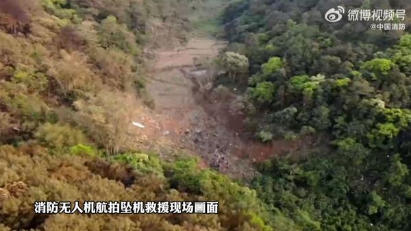 Local do acidente com o avião Boeing 737 do voo MU5735 da empresa aérea China Eastern - Sputnik Brasil