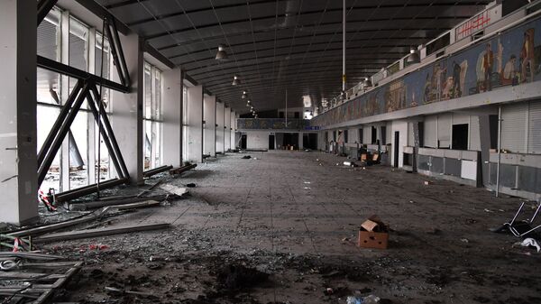 Terminal destruído do Aeroporto Internacional de Mariupol, libertado pela Milícia Popular de Donetsk e forças russas, em 25 de março de 2022 (foto de arquivo) - Sputnik Brasil