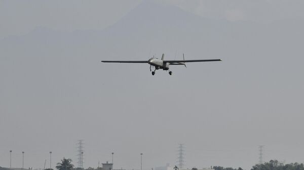 Drone durante exercício militar em Taiwan - Sputnik Brasil