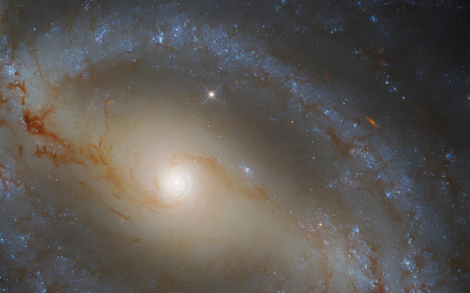 O Telescópio Espacial Hubble flagrou a galáxia espiral NGC 5921, localizada a aproximadamente 80 milhões de anos-luz da Terra - Sputnik Brasil, 1920, 04.04.2022