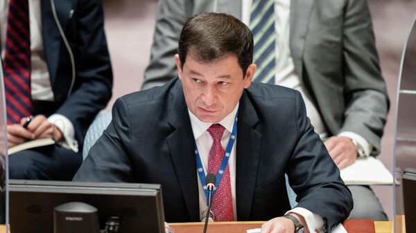 Dmitry Polyansky em fala no Conselho de Segurança das Nações Unidas (CSNU), em 23 de setembro de 2021 - Sputnik Brasil