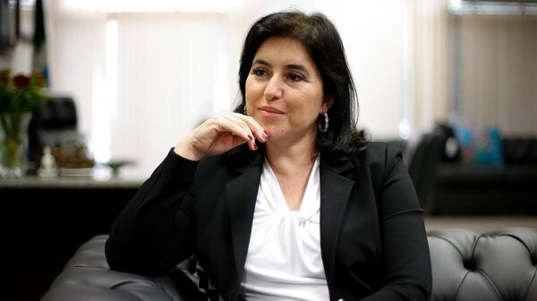 A senadora Simone Tebet (MDB-MS) durante entrevista à Folha em seu gabinete, no senado federal - Sputnik Brasil
