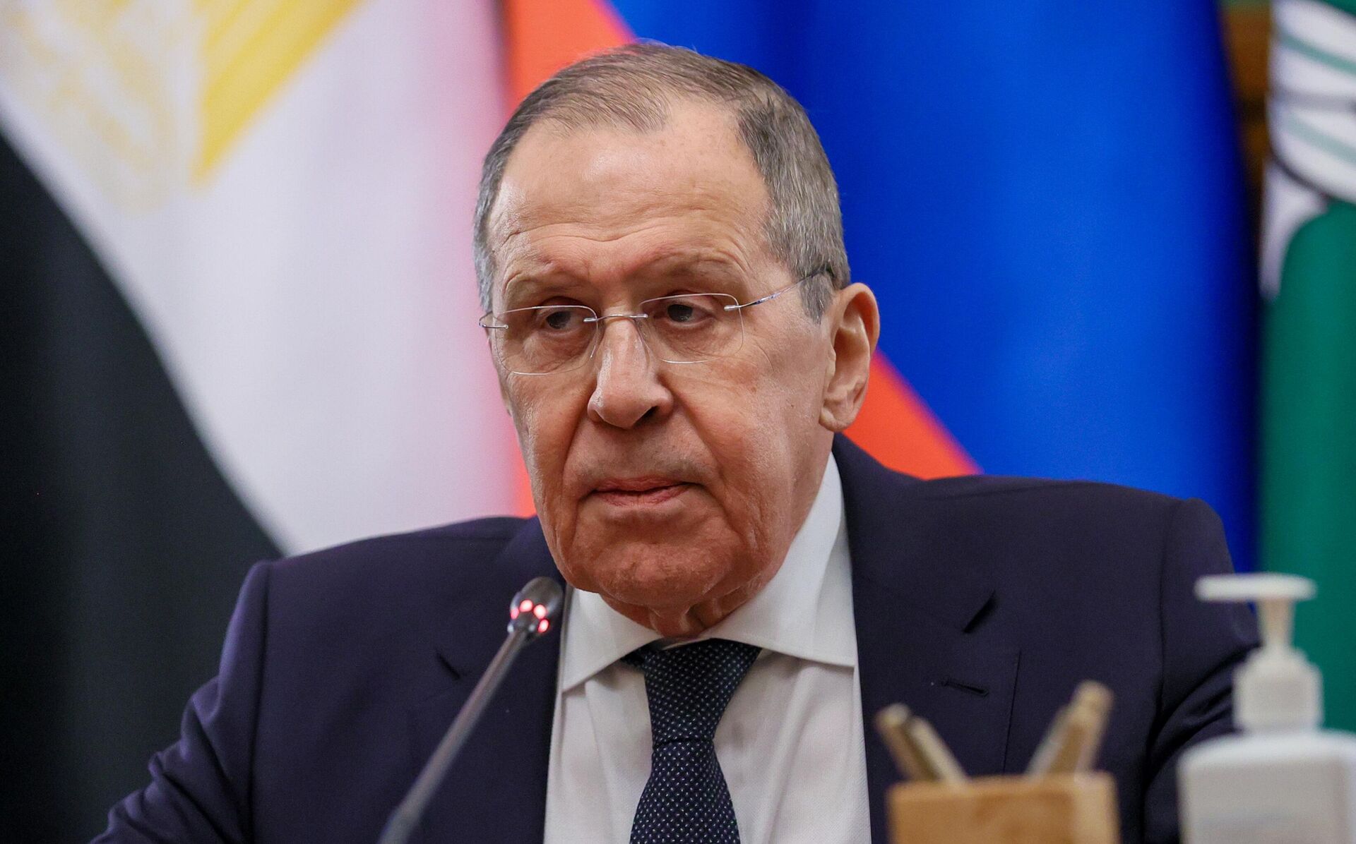 Sergei Lavrov, ministro das Relações Exteriores russo, participa de reunião diplomática em Moscou, na Rússia, em 4 de abril de 2022 - Sputnik Brasil, 1920, 25.04.2022