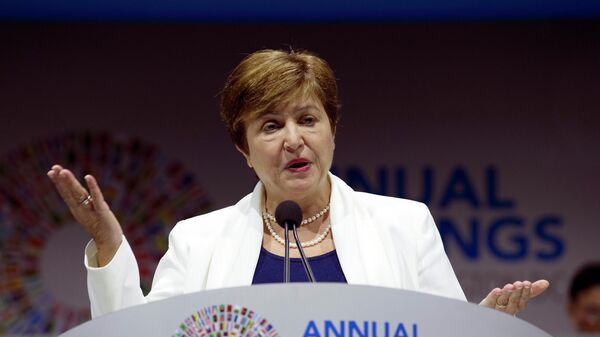 A diretora-geral do Fundo Monetário Internacional (FMI), Kristalina Georgieva - Sputnik Brasil