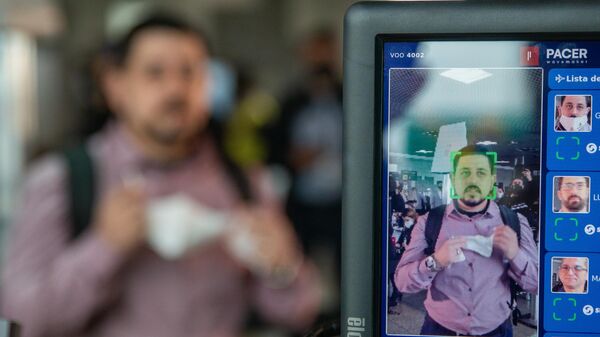 Sistema de reconhecimento facial é testado no aeroporto de Congonhas, em São Paulo, 15 de junho de 2021 - Sputnik Brasil