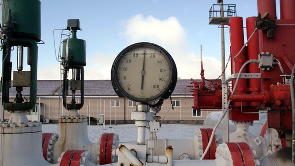 Válvula de pressão é fotografada em centro de controle de gás natural da Petroleum and Pipeline Corporation da Turquia, 7 de janeiro de 2009 - Sputnik Brasil