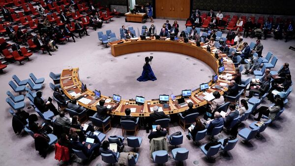 Reunião do Conselho de Segurança das Nações Unidas, em 19 de abril de 2022, na sede das Nações Unidas, em Nova York - Sputnik Brasil