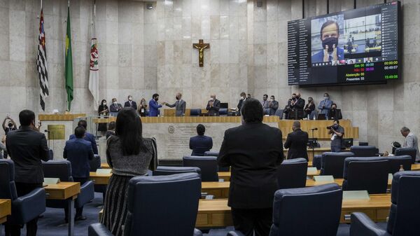 Plenário da Câmara Municipal de São Paulo em 1º de janeiro de 2021. - Sputnik Brasil