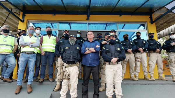 Visita do presidente Jair Bolsonaro ao Posto da Polícia Rodoviária Federal (foto de aruqivo) - Sputnik Brasil