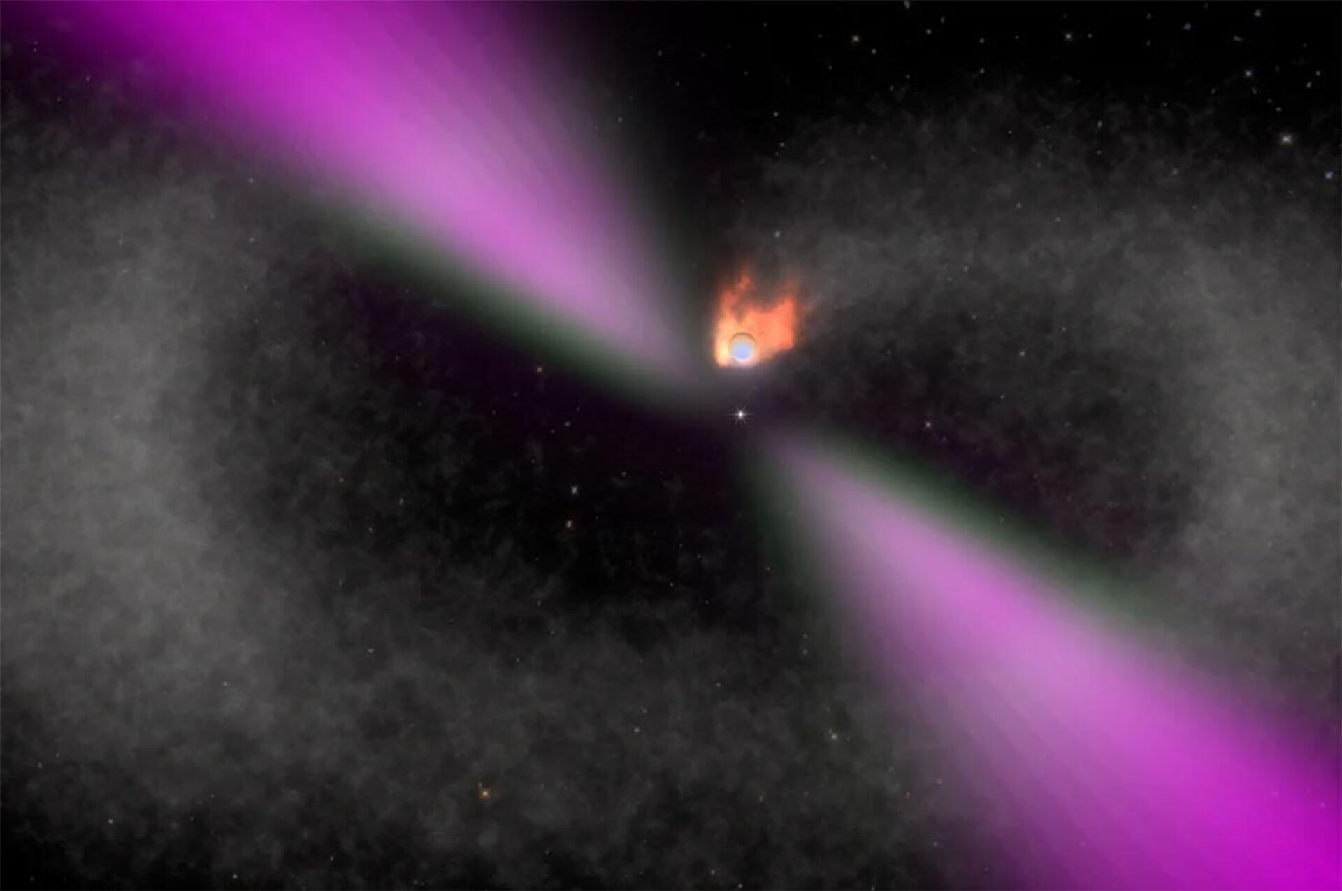Os raios gama da viúva negra aquecem o lado ígneo do dia da estrela - Sputnik Brasil, 1920, 05.05.2022