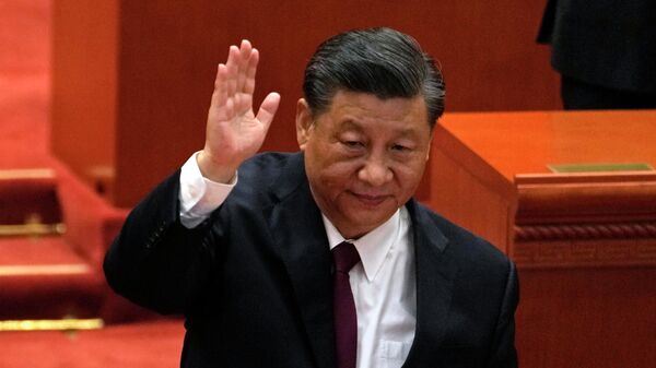 Presidente da China, Xi Jinping, em cerimônia no dia 8 de abril de 2022 - Sputnik Brasil
