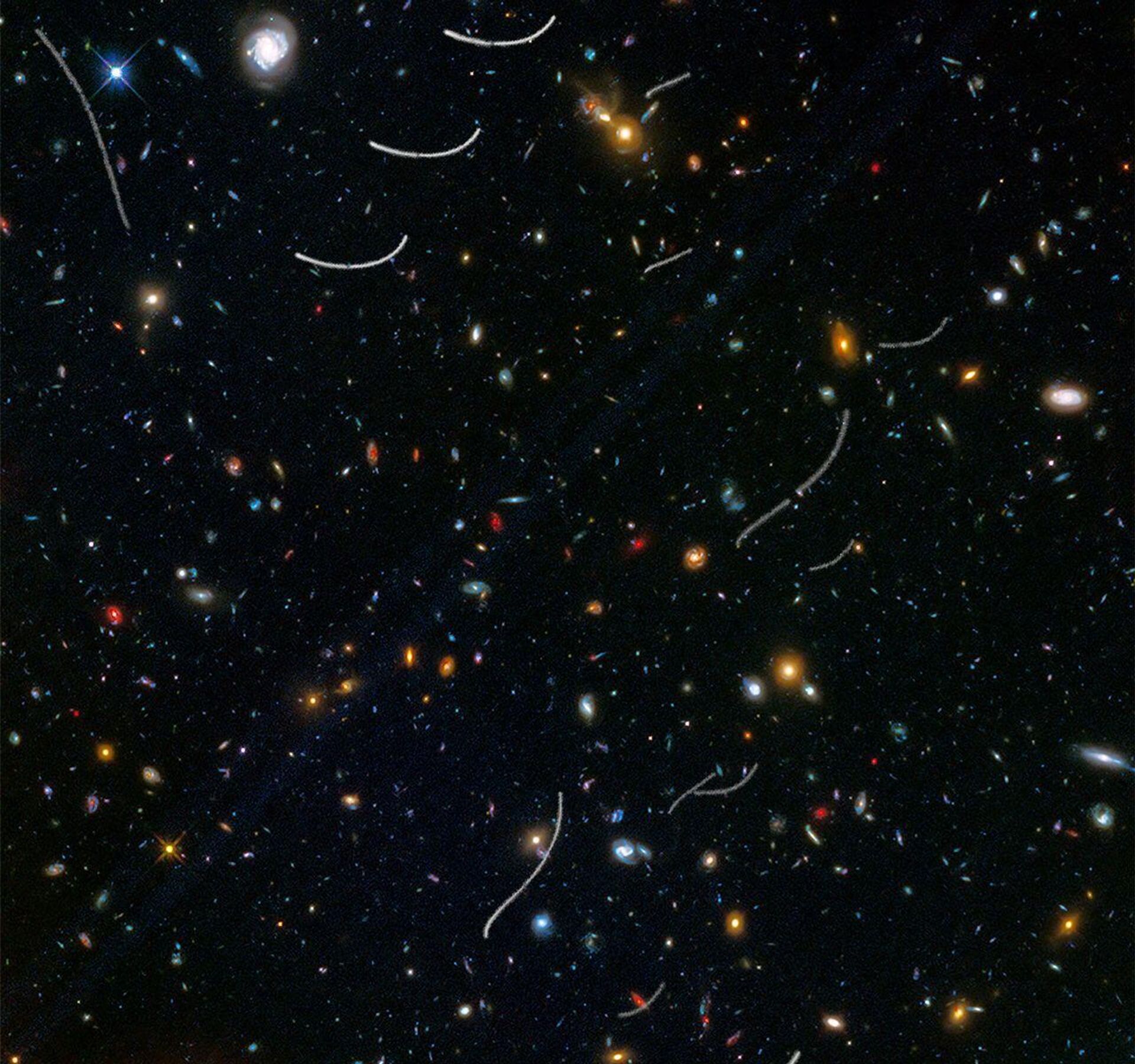 Asteroides atravessam o campo de visão do Hubble - Sputnik Brasil, 1920, 17.05.2022