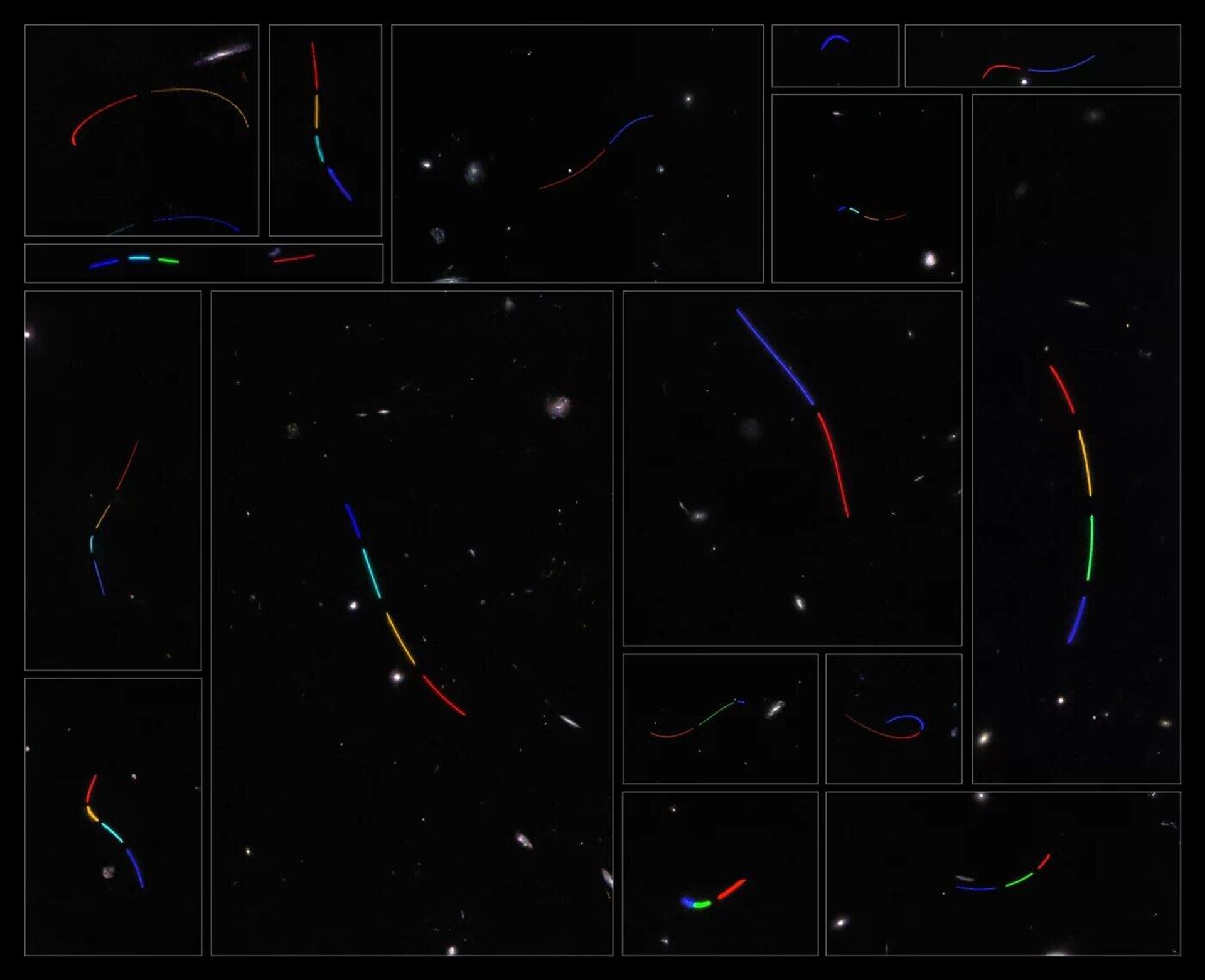 Esta imagem consiste em 16 conjuntos de dados diferentes do Telescópio Espacial Hubble que foram estudados como parte do projeto de ciência cidadã de Caça ao Asteroide - Sputnik Brasil, 1920, 17.05.2022