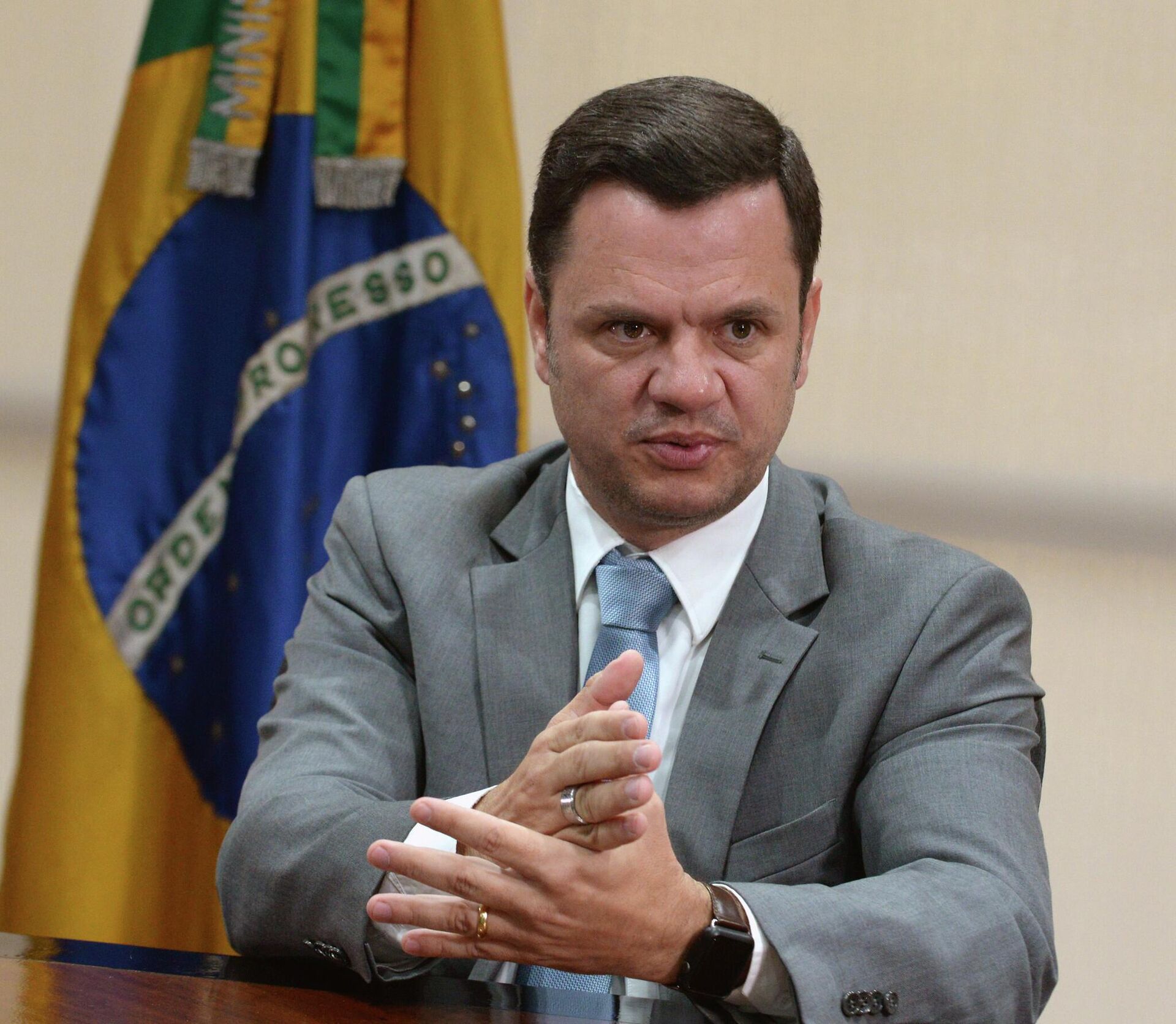 Ministro Anderson Torres, em coletiva de imprensa com correspondentes estrangeiros, em 20 de maio de 2022 - Sputnik Brasil, 1920, 26.12.2022