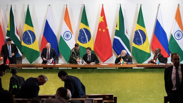 Os líderes dos países do BRICS participam de encontro do bloco em Brasília, Brasil, 14 de novembro de 2019 - Sputnik Brasil