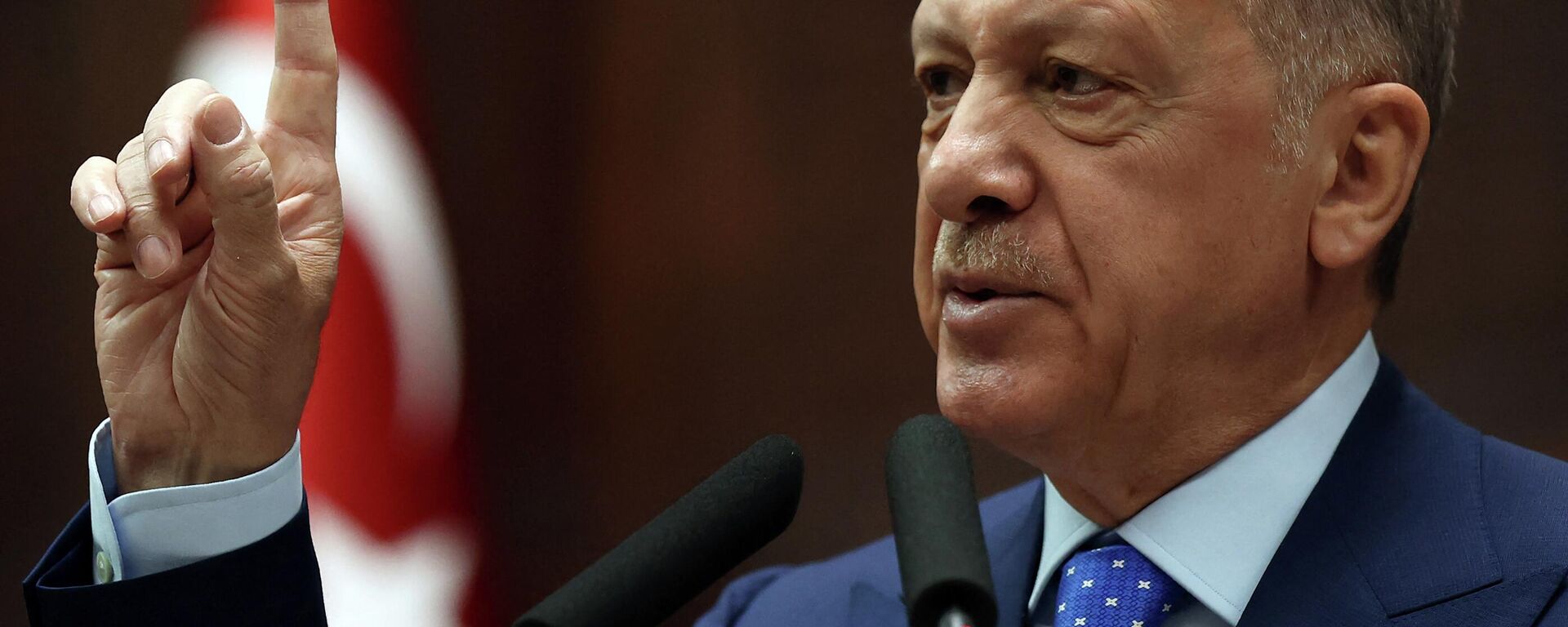 Recep Tayyip Erdogan, presidente turco, durante discurso em Ancara, Turquia, 18 de maio de 2022 - Sputnik Brasil, 1920, 21.05.2022