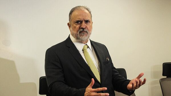Augusto Aras, procurador-geral da República, participa de reunião com membros do Ministério Público Federal (MPF) sobre violações de direitos indígenas, na sede do MPF no Pará, em Belém, em 6 de maio de 2022 - Sputnik Brasil