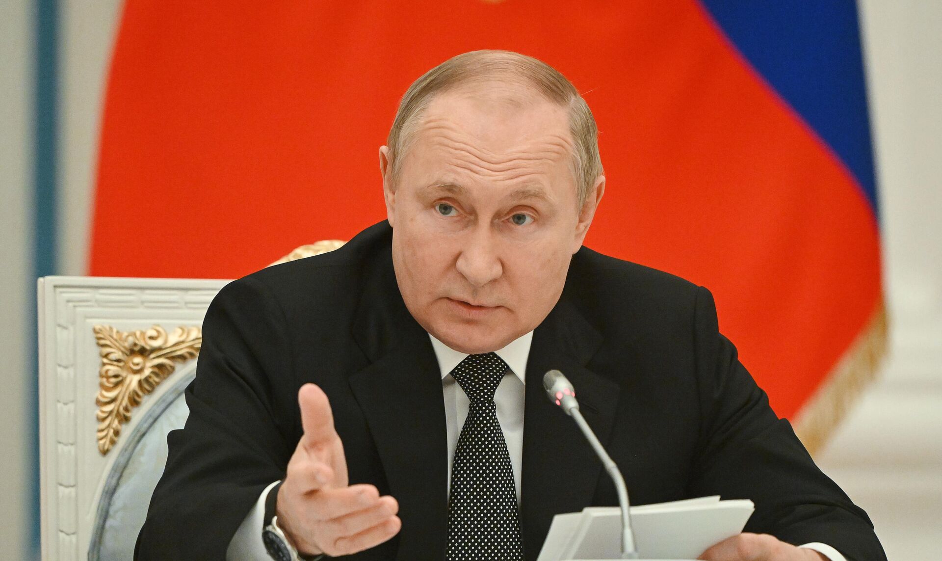 Presidente da Rússia, Vladimir Putin, durante reunião do Conselho de Estado, 25 de maio de 2022 - Sputnik Brasil, 1920, 02.06.2022