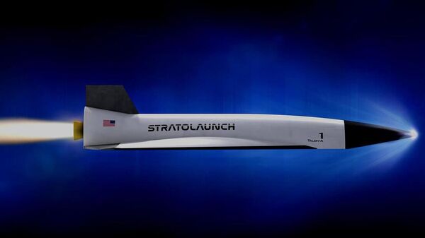 A empresa norte-americana Stratolaunch apresentou um protótipo do veículo hipersônico Talon-A e seu sistema de lançamento a partir do maior avião do mundo - Sputnik Brasil