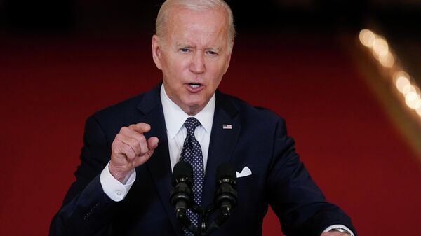 O presidente dos EUA, Joe Biden, discursa sobre controle de armas e massacres realizados por atiradores no país, na Casa Branca, Washington, 2 de junho de 2022 - Sputnik Brasil