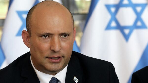 Primeiro-ministro israelense Naftali Bennett fala durante a reunião semanal do gabinete em Jerusalém, em 29 de maio de 2022 - Sputnik Brasil
