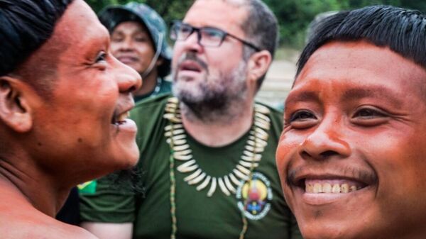 O indigenista brasileiro Bruno Araújo Pereira, da Funai, em foto de março de 2019 - Sputnik Brasil