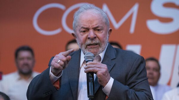 O ex-presidente Lula, pré-candidato do PT à Presidência, durante evento em São Paulo em 3 de junho de 2022 - Sputnik Brasil