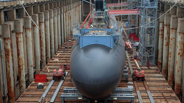 Submarino americano no estaleiro da General Dynamics - Sputnik Brasil