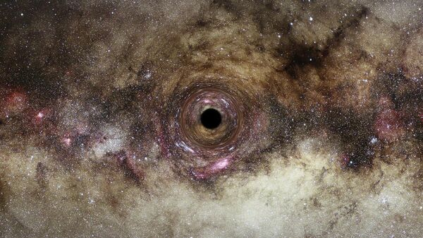 Impressão artística de um buraco negro isolado - Sputnik Brasil