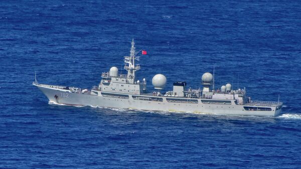Haiwangxing, navio de inteligência da Marinha do Exército de Libertação Popular (ELP) da China, operando a noroeste da Austrália, 11 de maio de 2022 - Sputnik Brasil