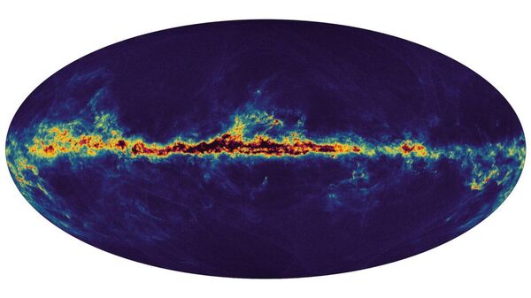 Mapa da poeira interestelar da Via Láctea, baseado nos dados do telescópio Gaia - Sputnik Brasil