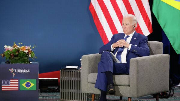 Presidente da República Jair Bolsonaro, durante encontro com o Presidente dos Estados Unidos da América, Senhor Joe Biden - Sputnik Brasil