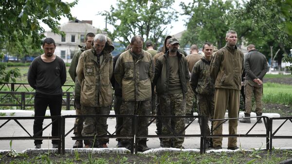 Prisioneiros de guerra ucranianos em estabelecimento prisional na República de Donetsk - Sputnik Brasil