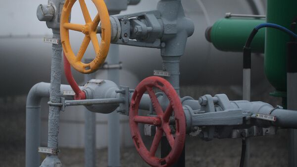 Válvulas de tubulação do gasoduto Gazela, que transporta gás russo à União Europeia, entre a República Tcheca e a Alemanha, em 23 de novembro de 2021 - Sputnik Brasil