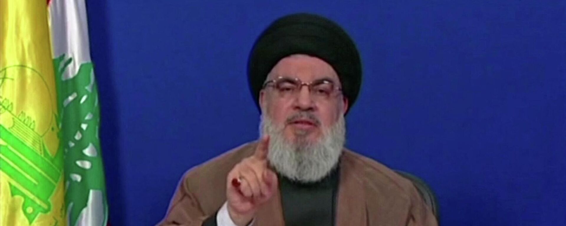 Esta captura de imagem tirada da TV al-Manar do Hezbollah em mostra o chefe do Hezbollah, Hassan Nasrallah, fazendo um discurso televisionado, 9 de junho de 2022 - Sputnik Brasil, 1920, 13.07.2022
