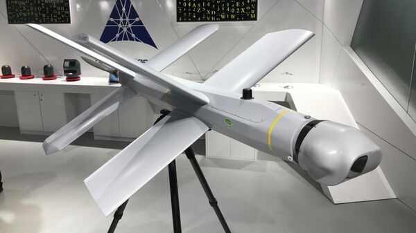 Veículo aéreo não tripulado Izdeliye-52 em exibição em Moscou, Rússia, foto publicada em 24 de junho de 2019 - Sputnik Brasil