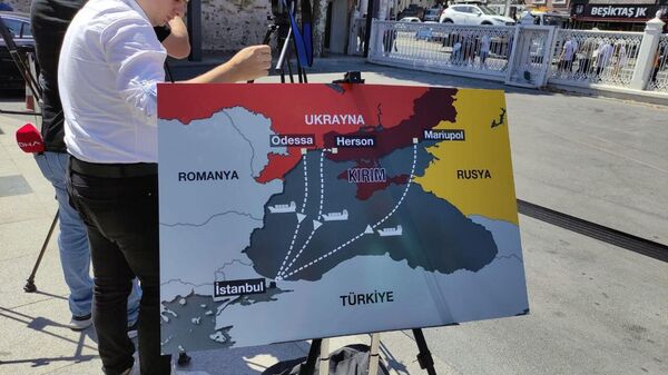Jornalistas revelam mapa mostrando possíveis rotas de entrega de grãos através do mar Negro - Sputnik Brasil