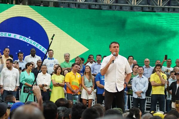 Bolsonaro fala ao público em convenção no Maracanãzinho  - Sputnik Brasil