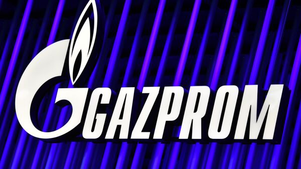 Logotipo da empresa estatal russa Gazprom em São Petersburgo, Rússia, foto publicada em 18 de junho de 2022 - Sputnik Brasil