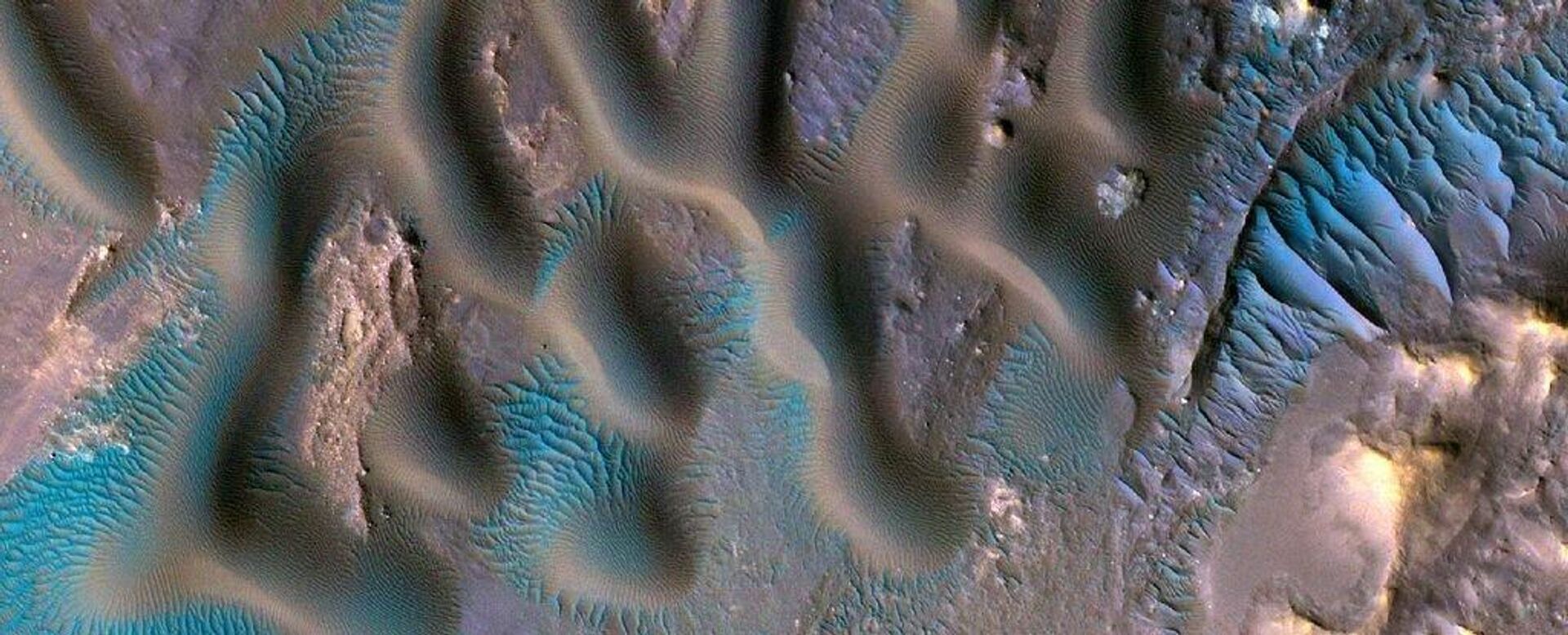 Dunas e Cordilheiras Eólias Transversais na Cratera Gamboa em Marte - Sputnik Brasil, 1920, 01.08.2022