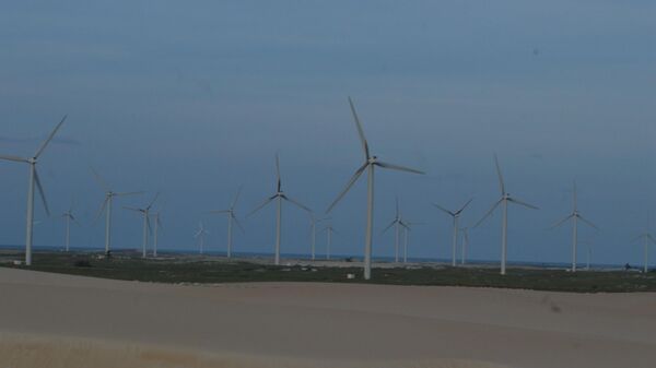Parque de produção de energia eólica em Guamaré, na região da Costa Branca, no estado do Rio Grande do Norte, em 11 de março de 2020 - Sputnik Brasil