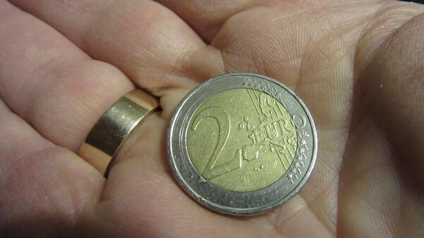 Moeda de dois euros (imagem de referência) - Sputnik Brasil