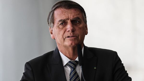 Presidente Jair Bolsonaro (PL) participa de abertura da exposição alusiva ao bicentenário da Independência do Brasil, no Palácio do Planalto, em Brasília, 15 de agosto de 2022 - Sputnik Brasil