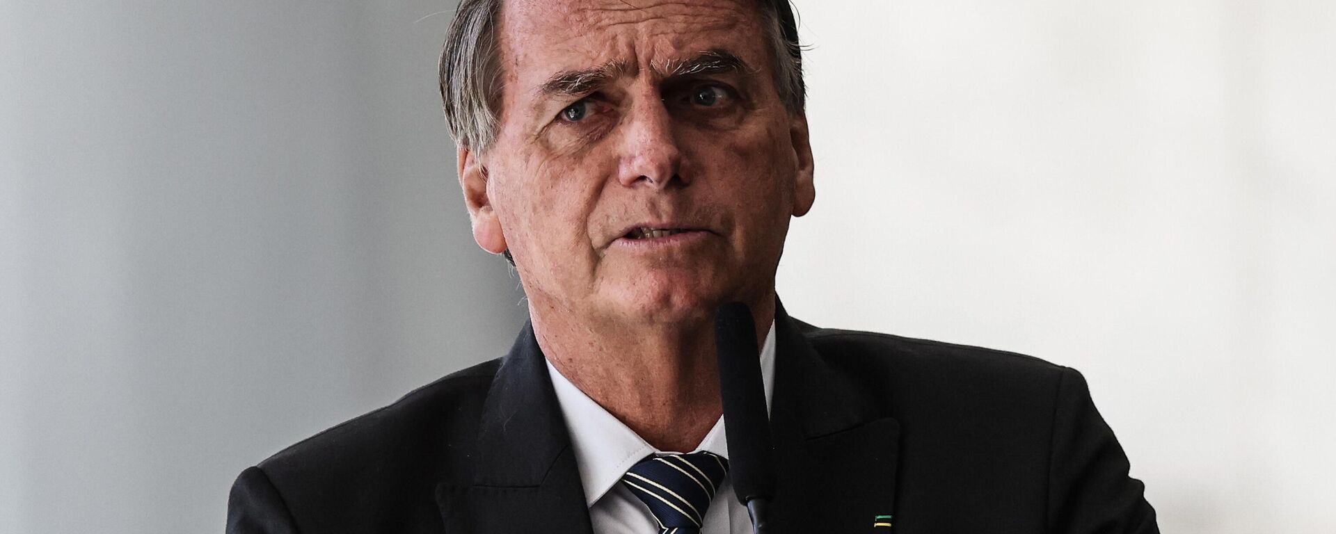Presidente Jair Bolsonaro (PL) participa de abertura da exposição alusiva ao bicentenário da Independência do Brasil, no Palácio do Planalto, em Brasília, 15 de agosto de 2022 - Sputnik Brasil, 1920, 13.09.2022