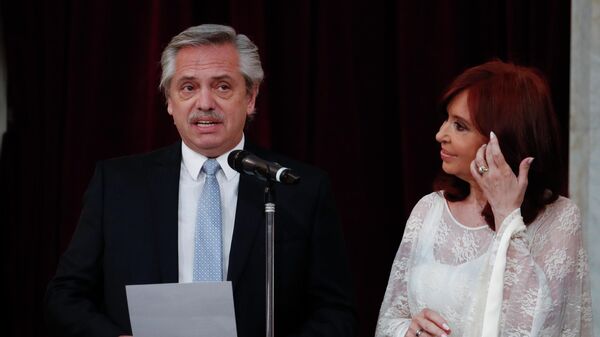 Alberto Fernández é empossado como o novo presidente da Argentina junto com a vice-presidente Cristina Fernández de Kirchner em Buenos Aires, Argentina (foto de arquivo) - Sputnik Brasil