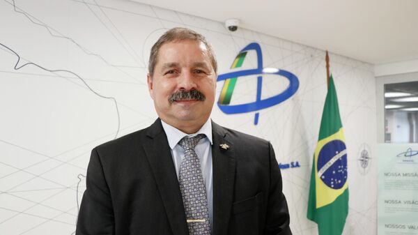 Diretor-presidente da Amazônia Azul Tecnologias de Defesa S.A. (Amazul), Newton de Almeida Costa Neto, na sede da estatal - Sputnik Brasil