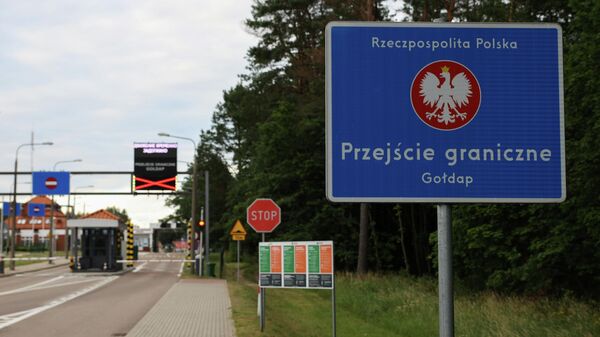 A passagem de fronteira entre a Polônia e a região de Kaliningrado, na Rússia, está fechada, em Goldap, Polônia, 7 de julho de 2022 - Sputnik Brasil