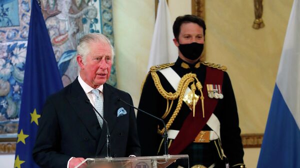 O rei britânico Charles III discursa durante um jantar oficial no Palácio Presidencial em Atenas, na Grécia. - Sputnik Brasil