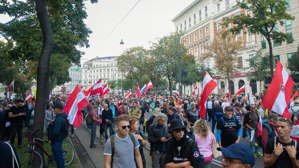 Protesto contra a inflação em Viena, Áustria, 10 de setembro de 2022 - Sputnik Brasil
